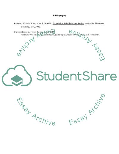 The Governments Fiscal Policy