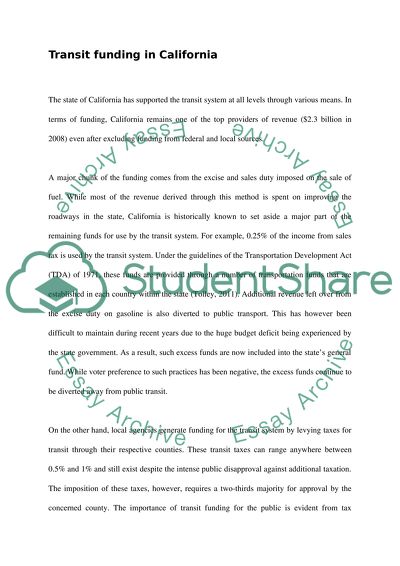 Transit Funding: Coping with Cuts