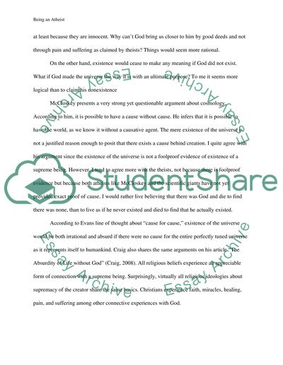 Atheism essay