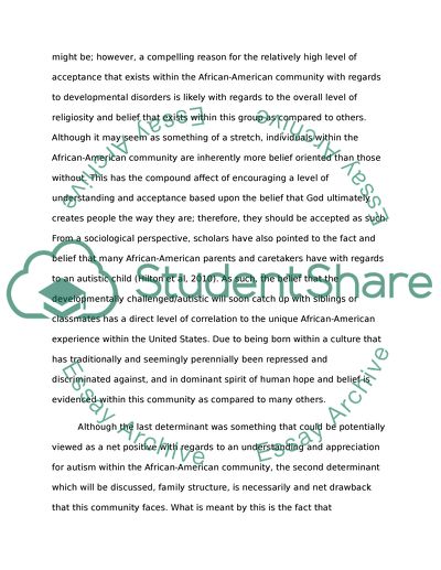 Autism in African American Culture