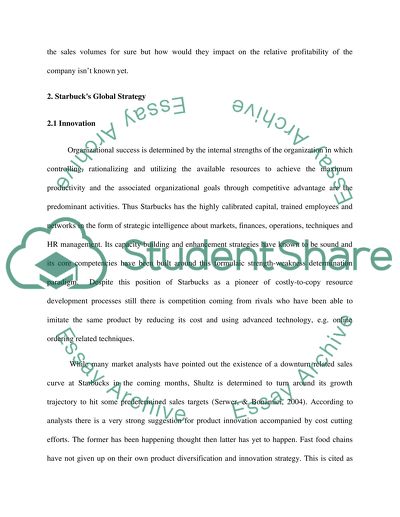Analysis of Business of Starbucks