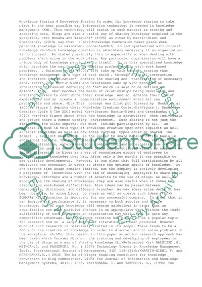 Importance of Knowledge Sharing