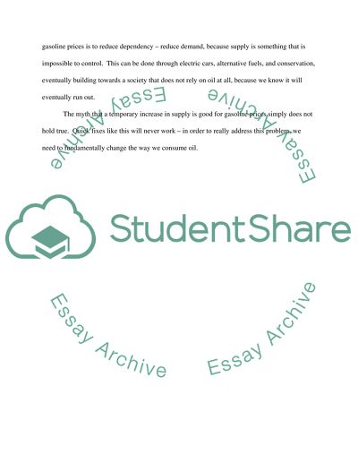 Реферат: Economic Impact Of High Gas Prices Essay