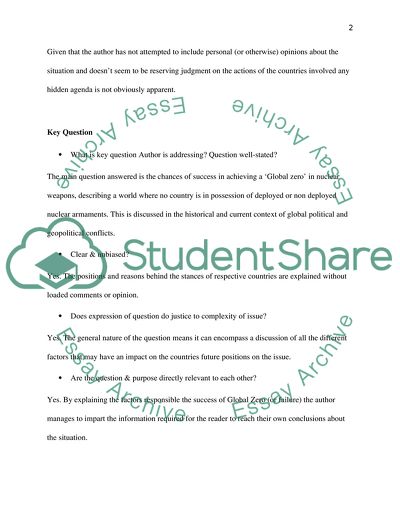 Americas Nuclear Meltdown towards Global Zero