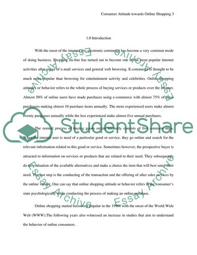 Consumer Attitudes towards Online Shopping