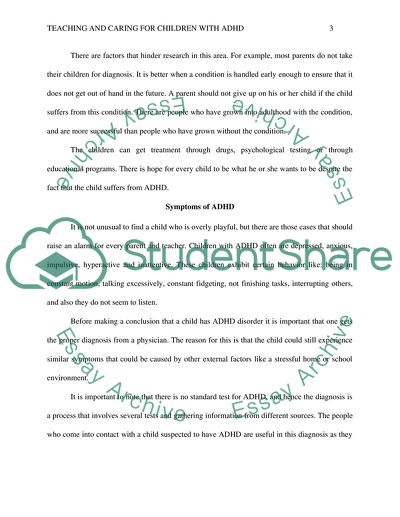 Teaching and Caring for Children with ADHD