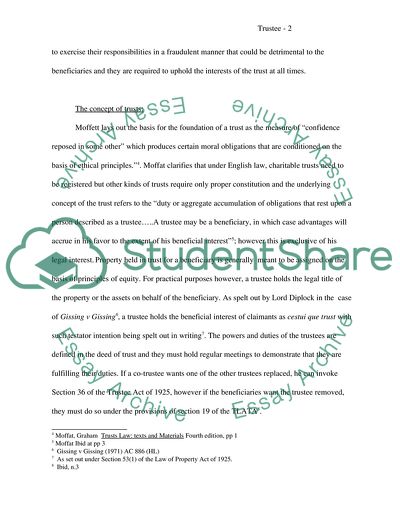 Trusts Operating in a Socially Beneficial Manner