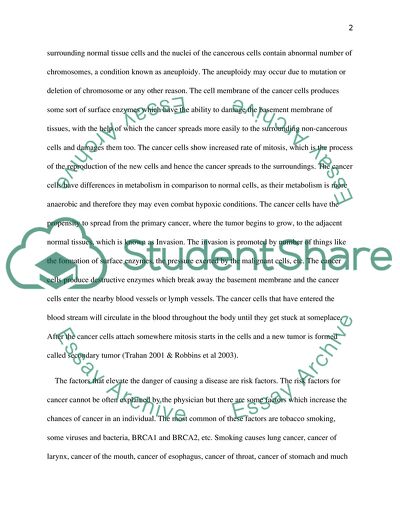 Cancer in Terms of Biology