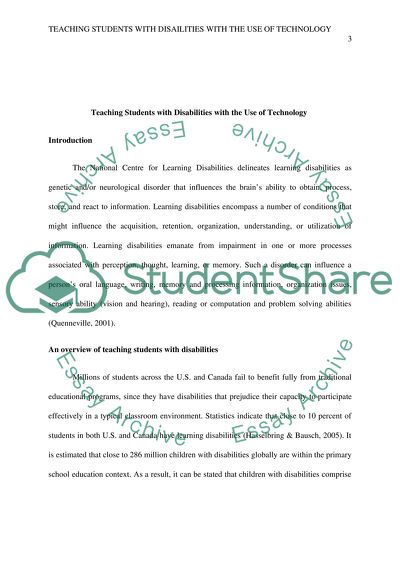 teaching disabled students essay