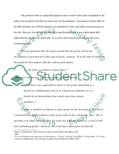 Contract for the Sale of Goods