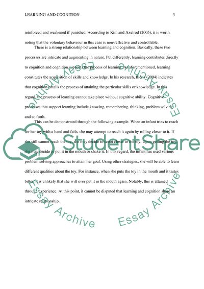 Learning and cognition