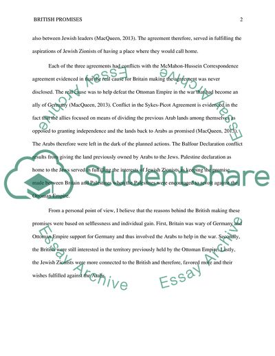 British Government Promises