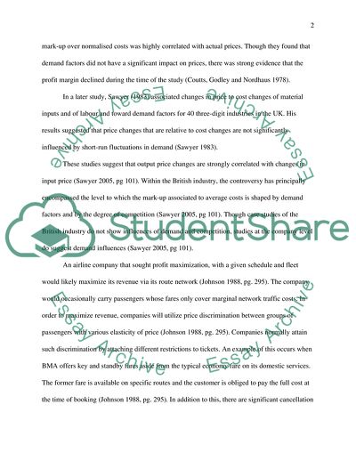 Pricing Policy in British Industry