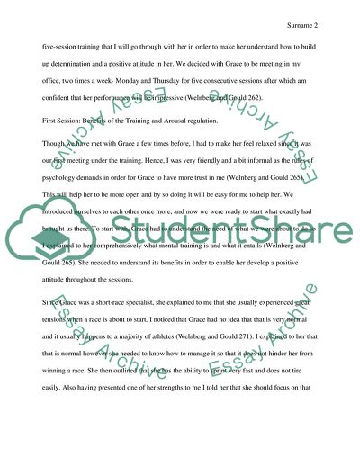 Mental Training Plan for Individual in Need of Exercise Program