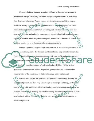 Urban Planning Perspectives