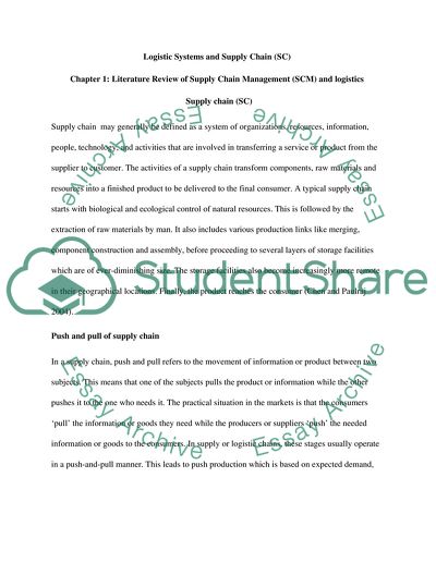 HP Usage of Logistic Systems and Their European Supply Chain
