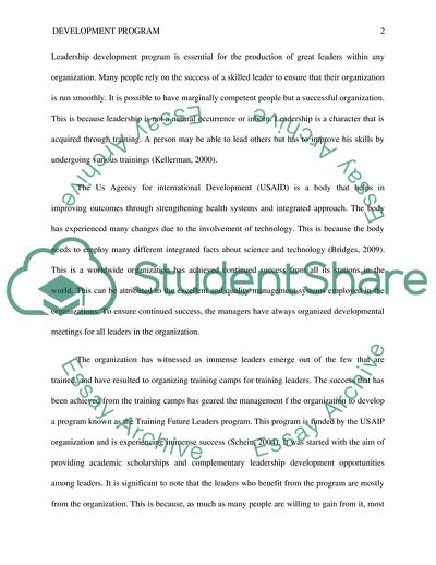 Elements in Leadership Development Programs