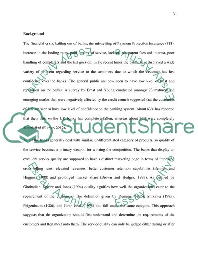 Customers Perception of the Banking