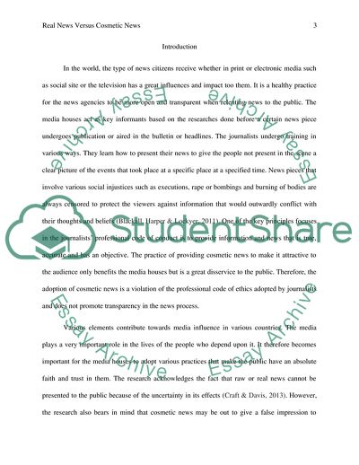 Real News versus Cosmetic News