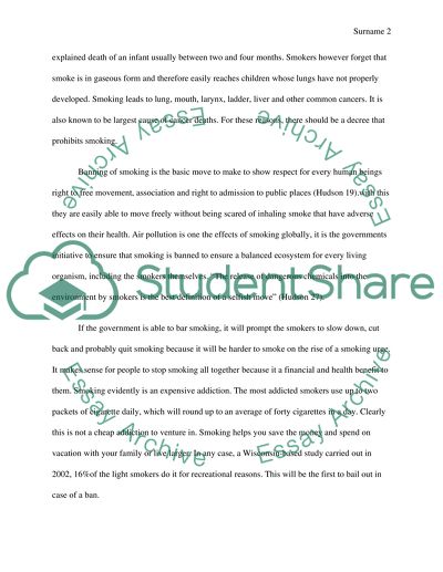 Smoking Should Be Banned