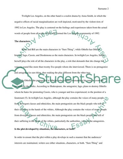 Analyzing literary works: drama