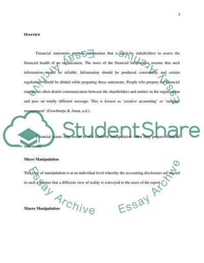 Ethical Issues in Business Financial Reporting