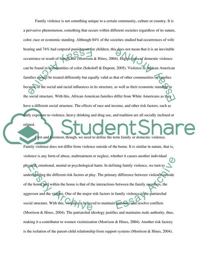 African American domestic violence