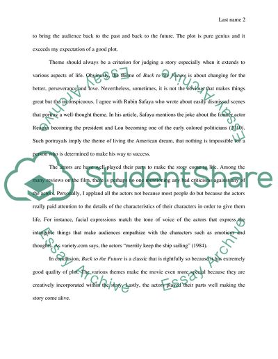 Back to the Future Evaluation