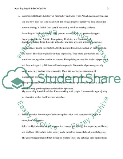 Psychology Eriksons theory