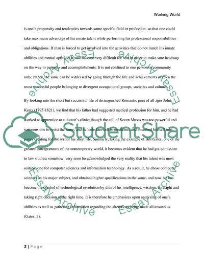 The Reality of the Working World