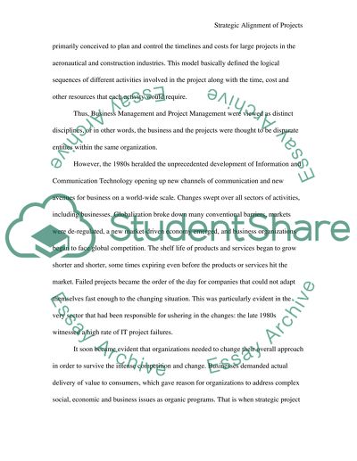 Strategic Alignment in Project Management