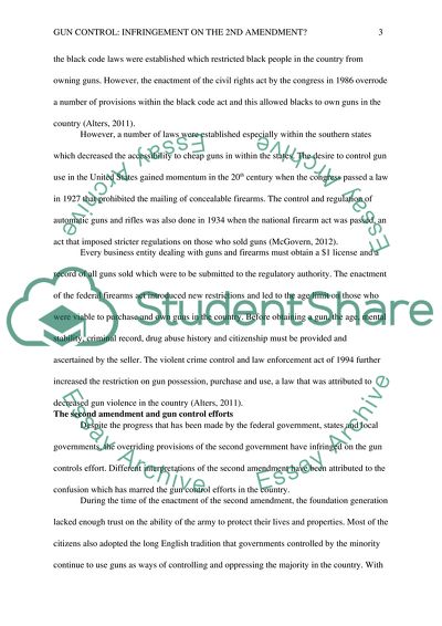 Gun Control: Infringement on the 2nd Amendment