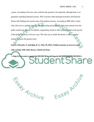 Global Economy Stabilization and Recovery