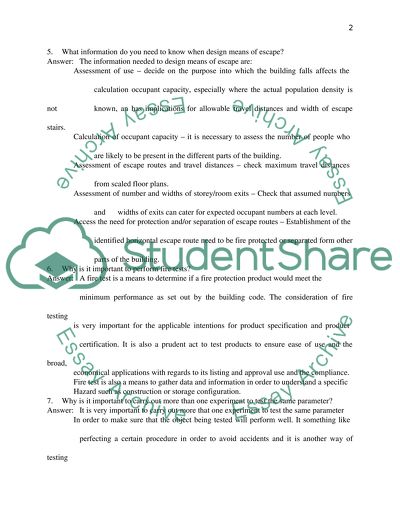 Fire Safety and Engineering Design