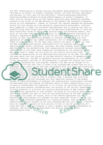 Communication & Change