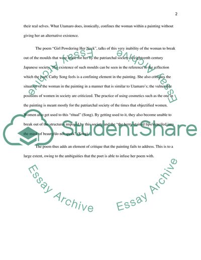 Girl powdering her neck