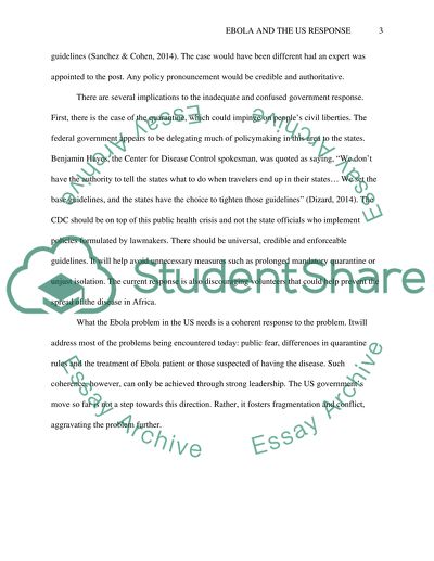 Ebola and the US Response