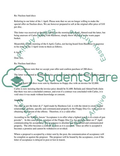 Legal Position of the Cases