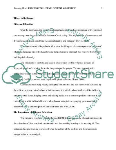 Professional Development Workshop