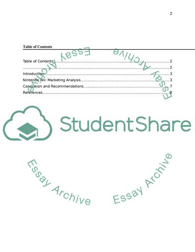 Brand Performance of Nintendos Wii