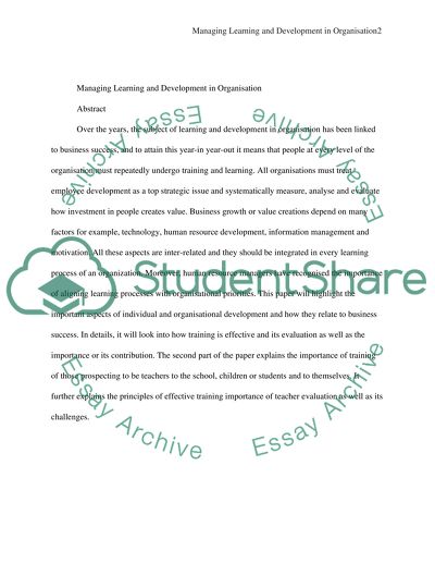Measuring Training Effectiveness in Organisation