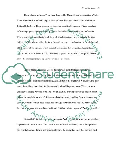 My Visit to the Vietnam Memorial Wall & Monument in Washington, DC