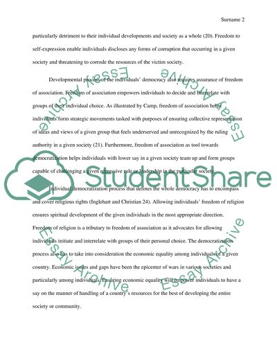 Analysis of Democratization