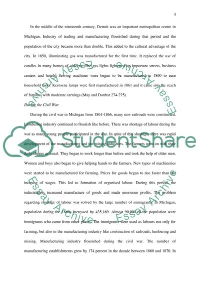 The history of manufacturing in the State of Michigan