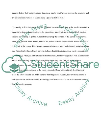 An Active and a Passive Student