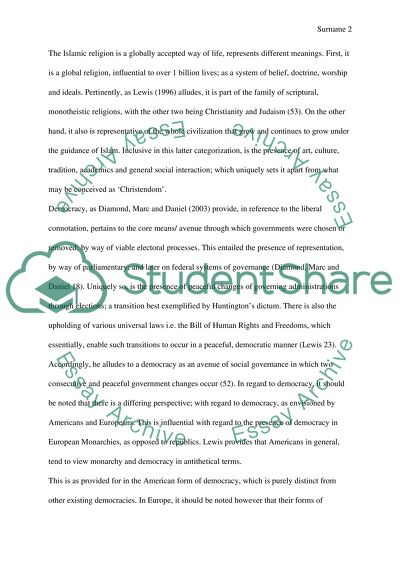 Islam and Democracy: A Contextual Discussion