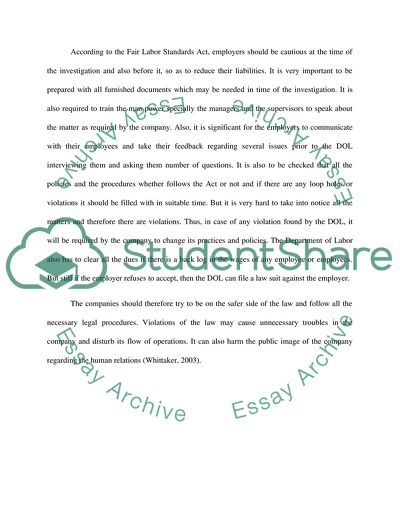 Employment Regulations for Unions and Wage/Hour Regulations