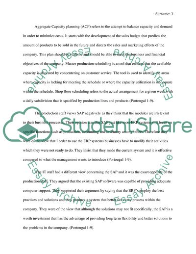 ERP Implementation for Production Planning at ECakes Questions/Answers per the case attached