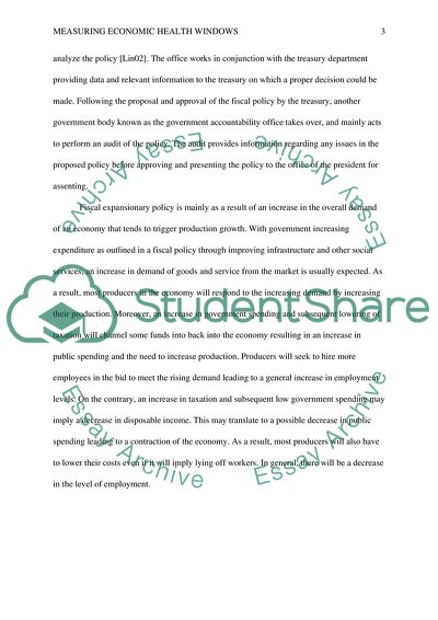 Measuring Economic Health Windows