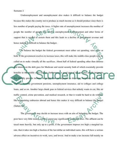 Why Is It So Difficult to Balance the Federal Budget